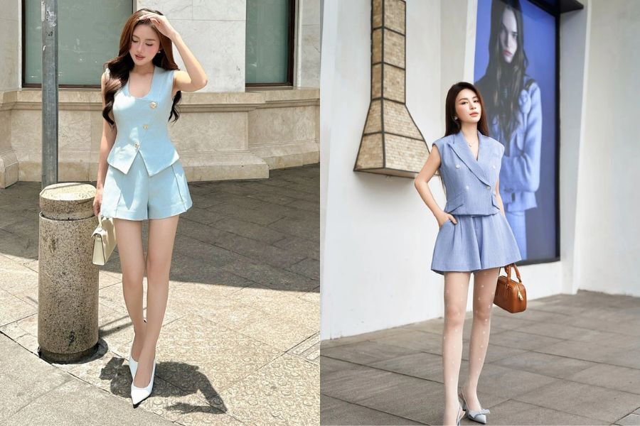 phối đồ nữ theo phong cách tone sur tone