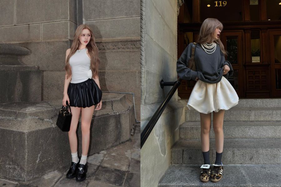 Chân váy bí dành cho cô nàng yêu thích vẻ ngoài ngọt ngào