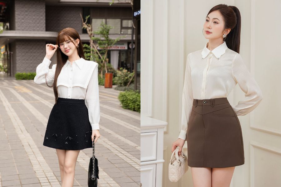 Chân váy chữ A ngắn là lựa chọn lý tưởng để “nâng tầm” phong cách