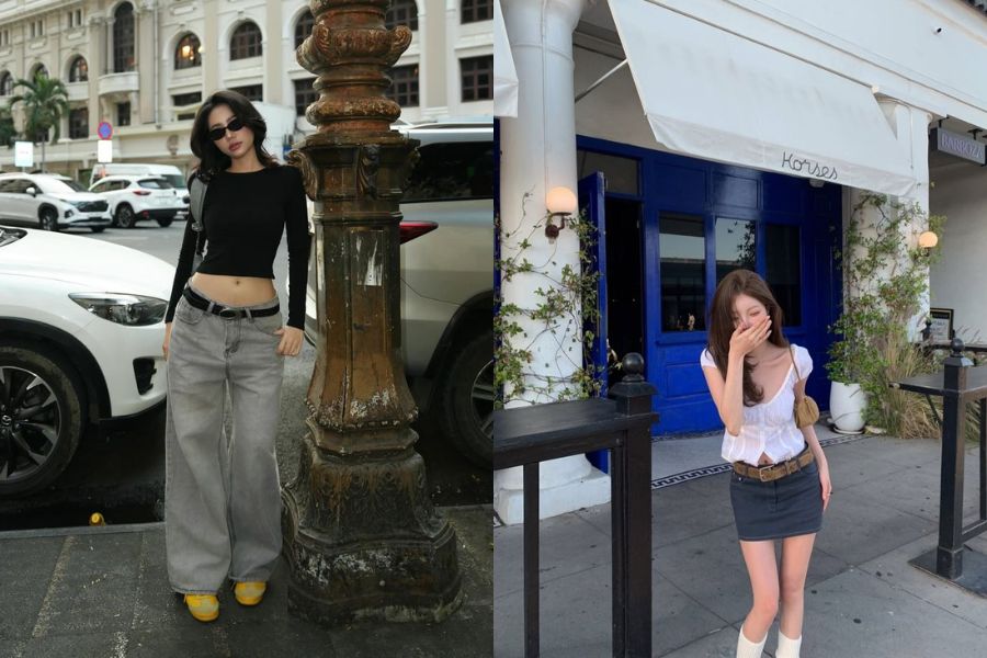 phối đồ nữ với áo croptop